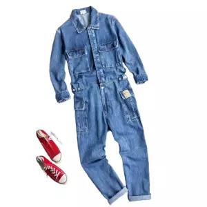 남성 스트레이트 데님 점프수트 작업복