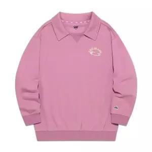 [LEE]빅카라 자수 기모 오버핏 스웨트셔츠 퍼플 LK2404CR70PU 707834