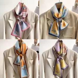 스카프마니아 고급 봄 가을 광택 여자 롱 디자인 스카프 패턴 은은 WFK7IOT