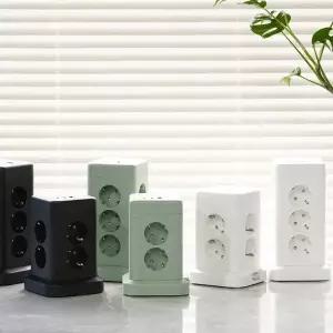 근호컴 [지클릭커]타워 12구 16A 메인스위치 USB 멀티탭 (2m)