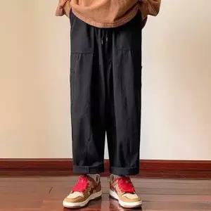 젠틀맨 듀얼컬러 와이드핏 스타일 포켓디테일 카고 밴드라인슬랙스 WFK226D