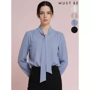 [하프클럽/머스트비]여성 리본타이 블라우스