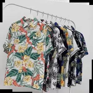 루즈핏 하와이안 셔츠 휴양지 바캉스룩 스타일리시