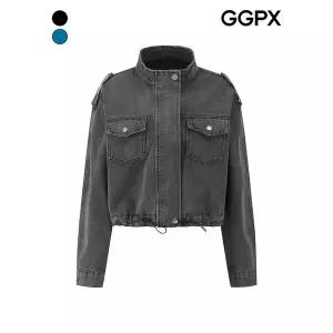 [GGPX]차이나 카라 데님 스트링 자켓 (GQ2JK009F)