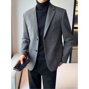 레브클래식 남자 봄 가을 마이 캐주얼 자켓 콤비 블 세미 정장 간절기