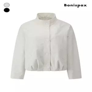 [보니스팍스]하이넥 버튼업 블루종 점퍼 (XQ2JP001M0)