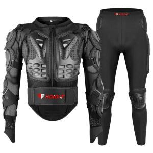 호이갓 BMX 아머 재킷 & 팬츠 세트 - 경량 자전거 보호 장비 사이클링 수트 남녀 전신 보호 롤러블레이드 스케이트보드 더트 타기