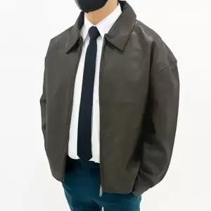 남자 남성 레더 가죽자켓 봄 가을 캐주얼 아우터 점퍼 오버핏 빅사이즈 M~3XL 케이브 레더 자켓 