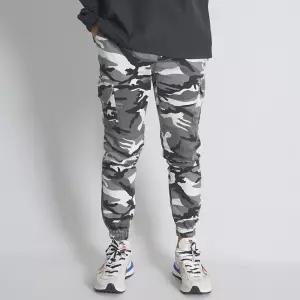 남자 카고 조거 팬츠 밴딩 카모 밀리터리 건빵 스판 면바지