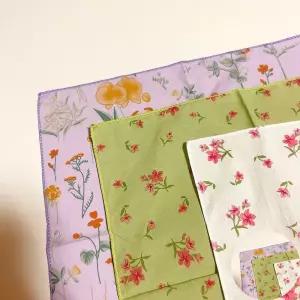 엄마 레트로 꽃무늬 순면 여성 손수건