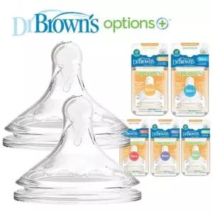 닥터브라운 옵션스플러스 와이드형 젖꼭지 택1 배앓이젖병 꼭지