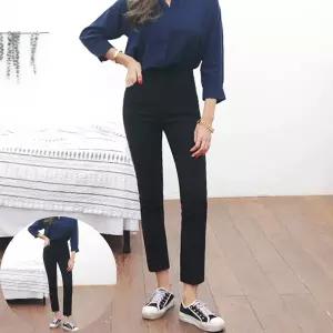 뱃살커버바지 뱃살커버 하이웨스트 밴딩 슬랙스 일자 스키니 팬츠