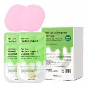 [메디플라워] 일회용 모델링팩 버라이어티 팩 어성초 쑥 28g 4개 + 해면 2개