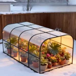 미니 비닐하우스 조립식 온실 방충 식물재배 정원 가드닝 화분 텃밭 겨울용