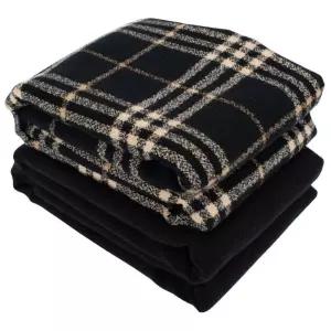 모아샵 더해피 무릎담요 체크 블랙 캠핑 고급 국산 러그