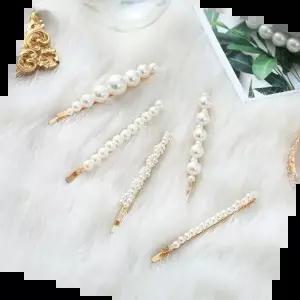 데일리헤어핀 진주 올림머리 반머리 헤어핀 헤어 실핀 5종세트