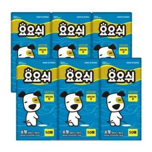 요요쉬 배변패드 소형 스카이 50매 X 6P