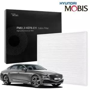 [이지커머스]현대모비스 G80 호환 RG3 에어컨필터 PM0.3 E11 현대모비스에어컨필터 차량용에어컨필터 차량