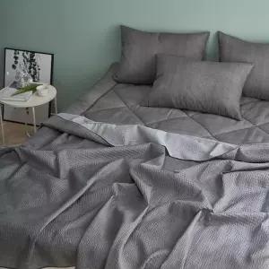 J리빙 윈드 시어서커 홑이불 Q 차콜