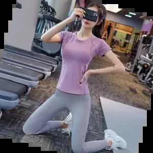 반팔티 키밍 요가 운동복 티셔츠 레깅스 헬스 트레이닝 세트