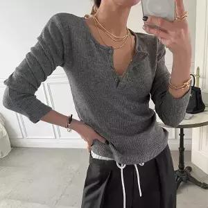 [난닝구] 퍼후벨 버튼골지니트