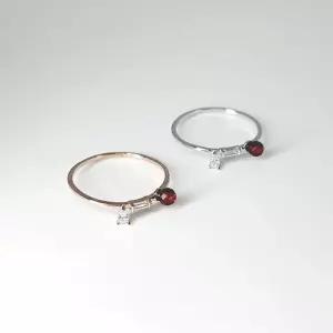 [실버] 테파 가넷 반지