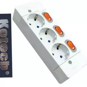 노출형 멀티탭 절전형 고정 3구 개별 스위치 멀티탭 콘센트 안전 확장 배선