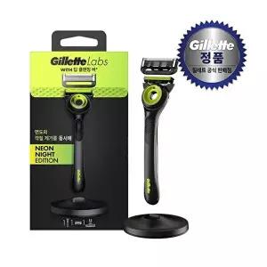 [질레트]질레트랩스 딥클렌징바 면도기 네온나이트(핸들1입+면도날1입+스탠드)