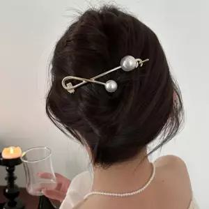 고급스러운 진주 메탈 단계조절 가능 여성 비녀헤어핀