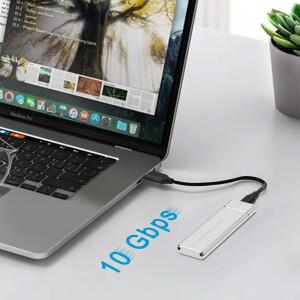 M.2 NVMe SSD 인클로저 휴대용 USB C 3.1-M.2 어댑터 2230/2242/2260/2280용 10Gbps PCIe 외부 박스