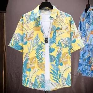 바캉스 남자반팔 3색 셔츠 하와이안셔츠 여름 꽃남방 남자하와이안셔츠 하와이안셔츠