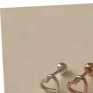 (925 Silver) 여성피어싱 Empty heart piercing E 112 은피어싱