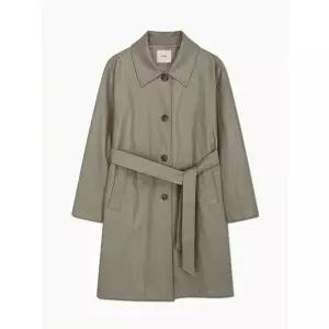 [리스트][봄]모던 페이크레더 하프트렌치코트[35718340]