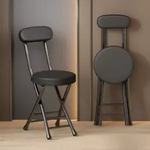 접이식 등받이 의자 간이 철제 스툴 접이식 의자 학원 휴대용 낚시 좌식 캠핑 야외