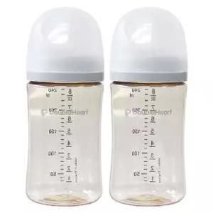 더블하트 모유실감 3세대 PPSU 240ml 노꼭지 트윈팩 새벽그레이
