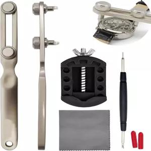 TICFROG 시계 케이스 백 리무버 도구 나사식 커버용 조절 가능한 렌치 배터리 교체용 제조기 수리 키트