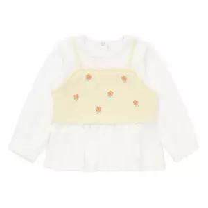 [롯데백화점]블루독베이비 YE)플라워뷔스티에티셔츠 46114-330-05 출산백일돌