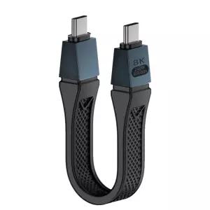 디큐브 USB4 8K 80Gbps 썬더볼트5호환 C to C타입 240W 초고속 13cm 케이블 블랙 외장하드 연결 블랙