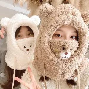 큐티베어 뽀글이 바라클라바 후드넥워머 SD-241219 바라클라바 양털넥워머