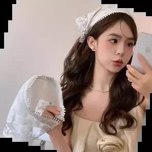 로리타헤어밴드 레이스헤어밴드 레이스 두건 스타일 머리띠