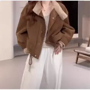 여성 겨울 아우터 퍼안감 페이크무스탕 점퍼 오버핏 숏