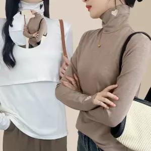 (제스트)긴팔 수유티 하트포인트 수유티셔츠 예쁜수유복 2컬러