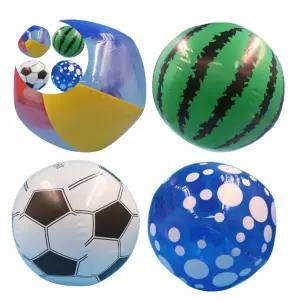 바다 해변 수영 3색 축구 비치볼 물방울 물놀이 수박