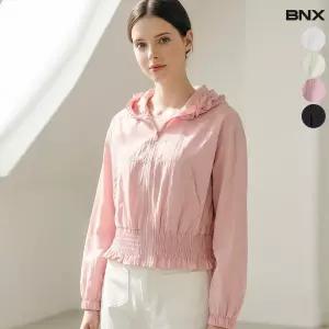 여성 스모크 프릴 바람막이 점퍼