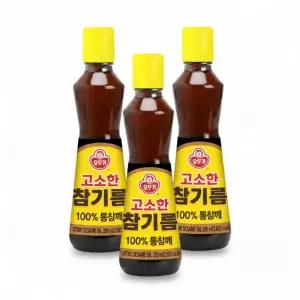 오뚜기 고소한 참기름 320ml X 3개 통깨