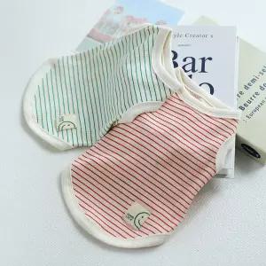 리후레쉬 스트라이프 티셔츠 민소매 국산 자체제작 강아지옷 루나몽 애견 반려견 의류