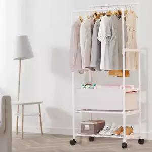 더블 행거 공간활용 다용도 옷걸이 이동식 행거 철제 원룸 수납 보관함 정리대 수납함 수납장 가방 옷장