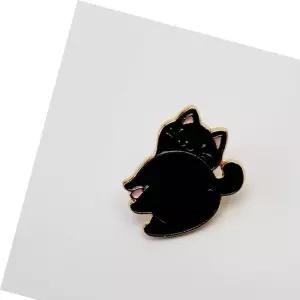 캐릭터 ToB 귀여운 미니 고양이 뱃지 블랙 가방장식 브로치