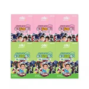 올키 x 헬로카봇 칼슘젤리 샤인머스캣맛3박스+복숭아3박스 90일분)