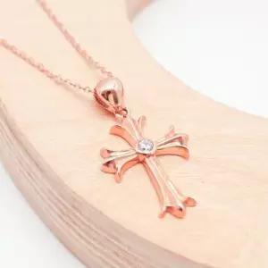 [오팔하우스] 14k 엔틱 십자가 목걸이 OPNIN2318-1